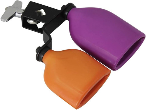 Purple cowbell for drum set - cowbell,